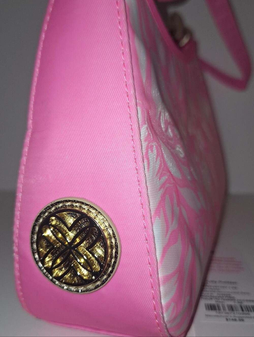 Lily Pulitzer Tamara Pink & White Floral Shoulder Bag NWT - Picture 4 of 5